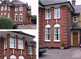 Images showing front elevation of house