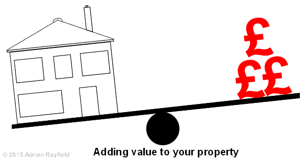 Graphic of house on scales with money on other end